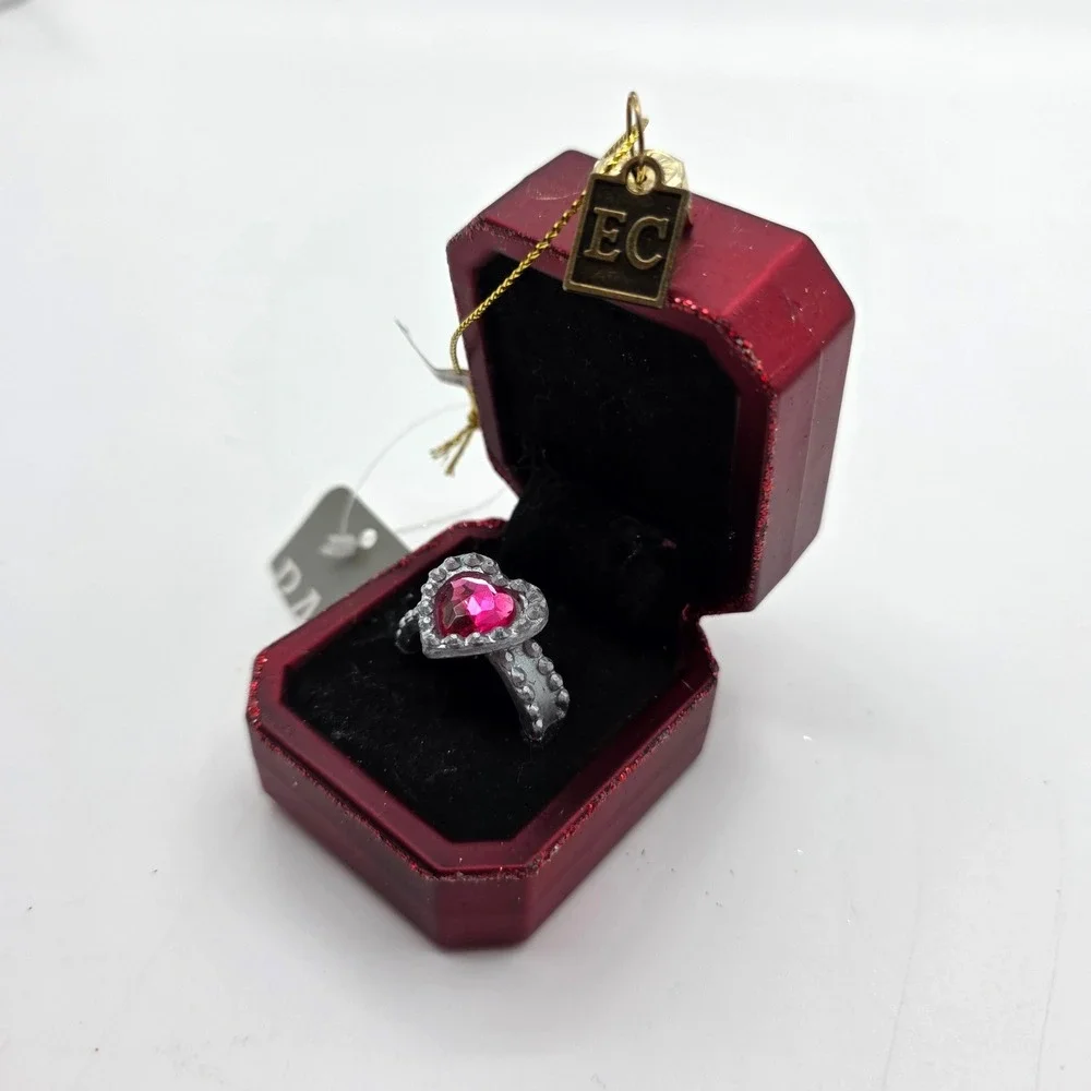 RAZ Eric Cortina‎ Engagement Ring Box Christmas Ornament Heart Jewelry Marry Me